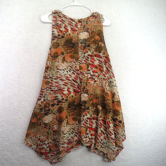 Paradise Coverup Womens Size Medium Sleeveless Boho Tunic Mesh Animal Print New - Picture 4 of 9